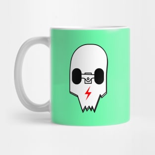 Broken Skateboard Skull V2 Mug